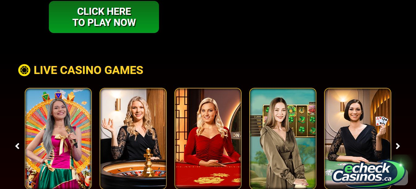 Portfolio of live casino games offered at LuxuryCasino.com