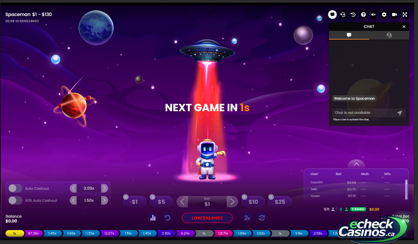 Spaceman slots wait for next game screen