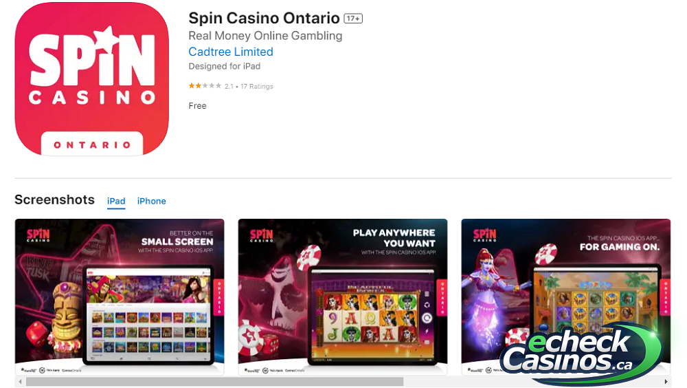 Spin Casino App from Apple Store